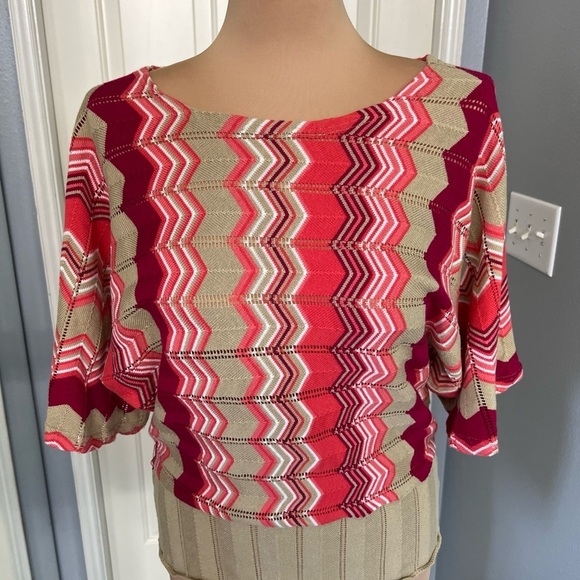 Retro Zig Zag Colorful Pullover Boho Sweater - Picture 1 of 9